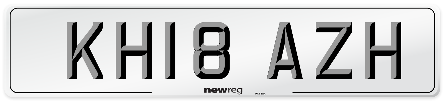 KH18 AZH Number Plate from New Reg